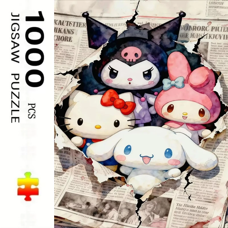 Cute Cartoon Characters 500/1000/1200/2000PCS Jigsaw Puzzles Challenging Family Activity Games for Gameroom Bedroom Unique Gifts