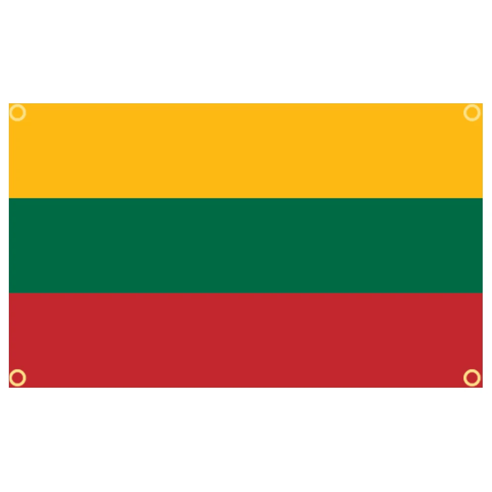 3x5 Ft Lithuania Flag Vivid Color and Fade proof Canvas Lietuvos Flags Polyester with Brass Grommets 3 X 5 Ft