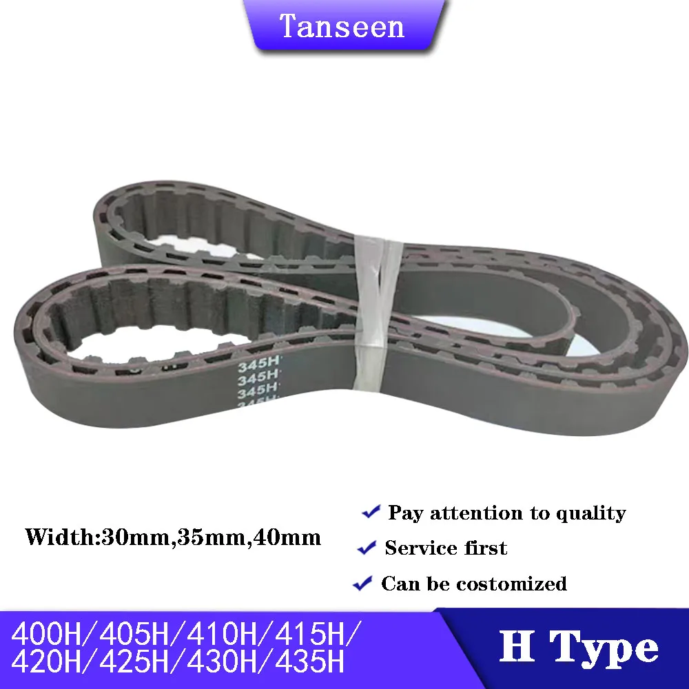 Trapezoid H Timing Belt 400H 405H 410H 415H 420H 425H 430H 435H Width 30/35/40mm Rubber Belt Closed Loop