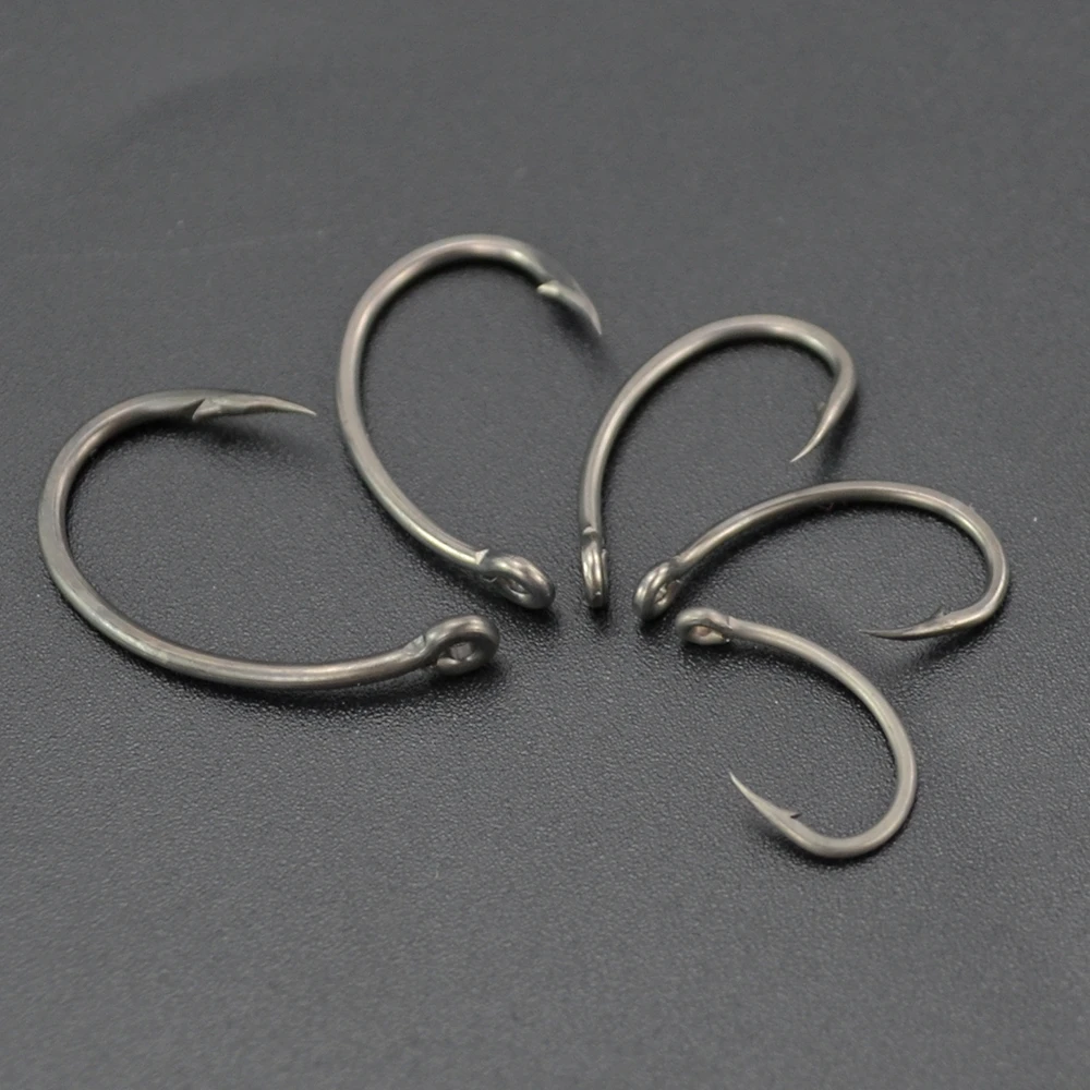 Hirisi 8011 Carp Fishing Hooks 50pcs PTFE Coated Steel Barbed Hooks with Box for Hair Rig Boilie Terminal Tackle Accessories image 5