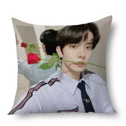 Lee Hee Seung Pillow Cover Bedroom Home Office Decorative Pillowcase Square Zipper Pillow Cases Satin Fabric Eco-Friendly WJY