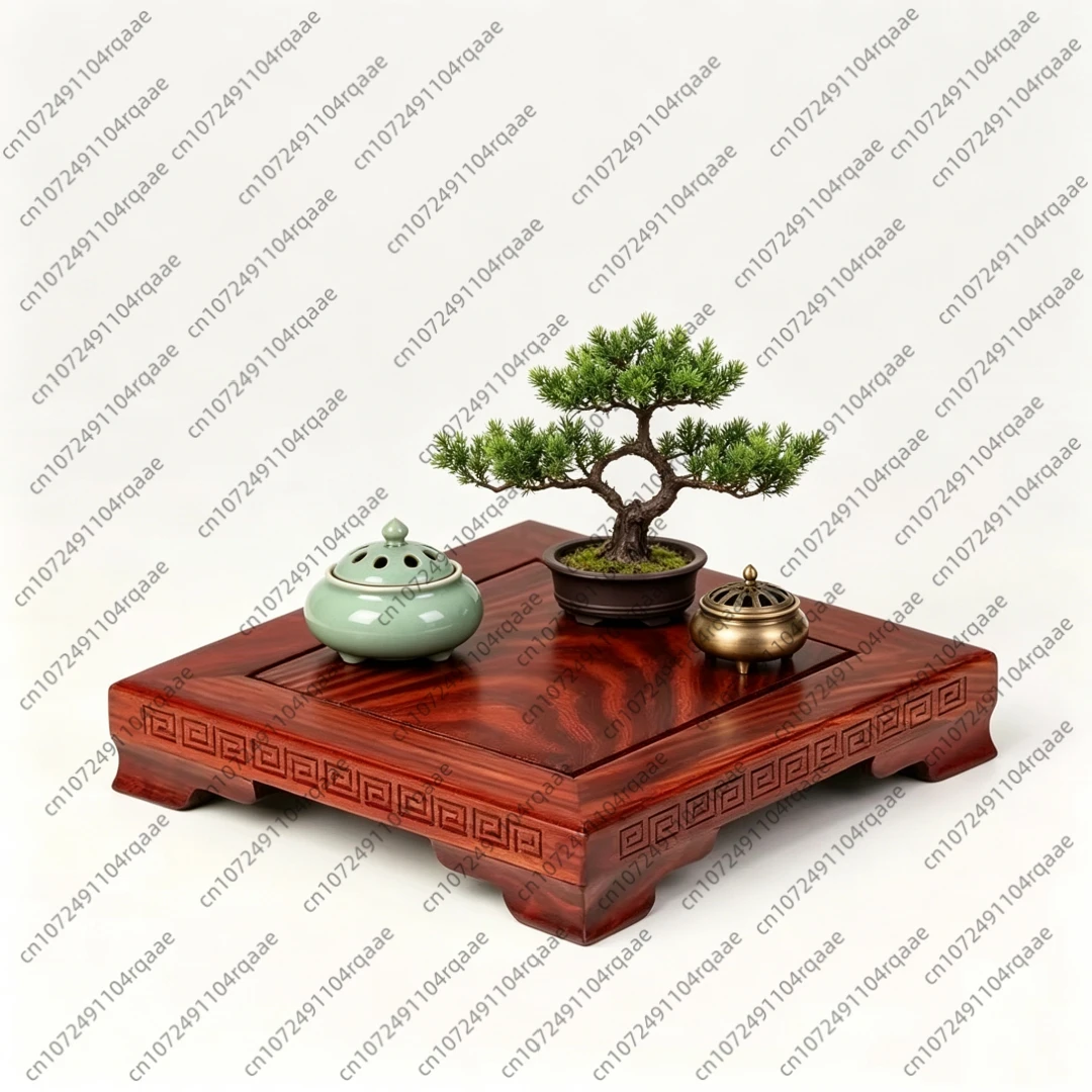 5 Types High Quality Wooden Standing Flower Base Bonsai Holder Plant Shelf Vase Pot Sorting Table Stand Tea Set Pedestal