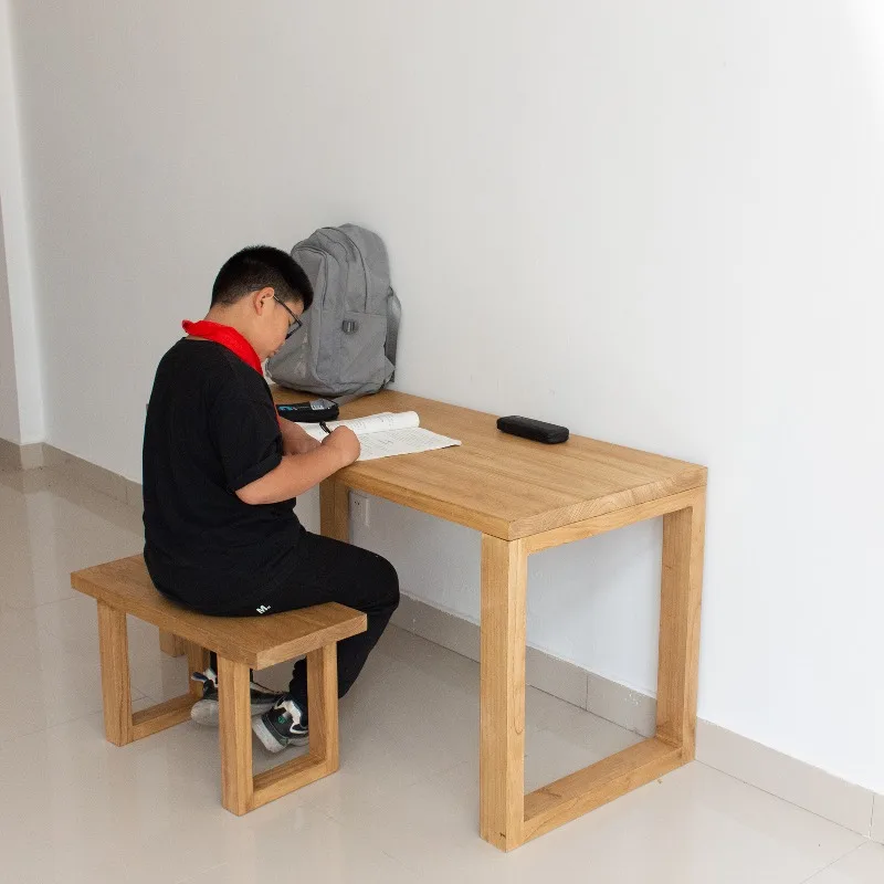 Old elm dining table eating table desk computer  writing desk study  solid wood home simple Japanese style