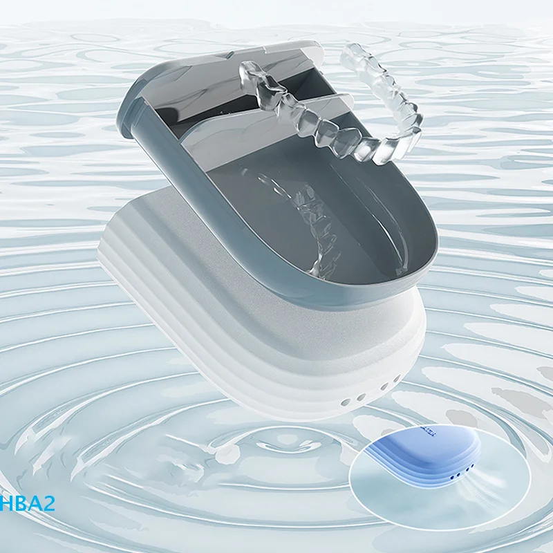 【H】1pc Sleek Portable Invisible Orthodontic Case Sealed Storage For Travel-Friendly Braces & Retainers, No Batteries Required