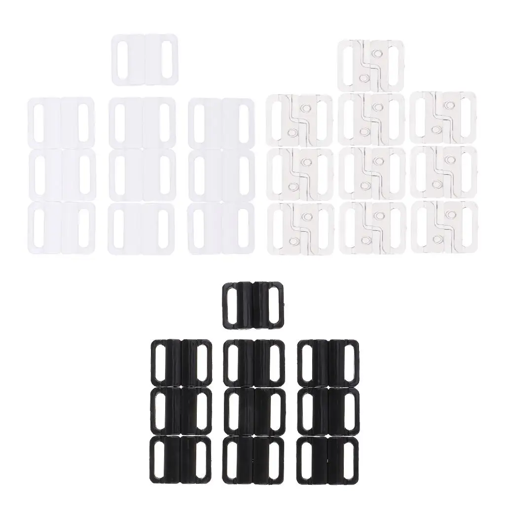Swimwear Clicker Plastic Bra Clip Hooks Lingerie Slider Buckle Rings for Bikini Fastening Clothing