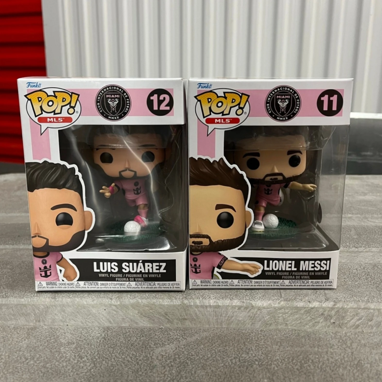 

MLS Lionel Messi＆Luis Suarez(Pink Uniform)Vinyl Figure Funko Pop Official Licensed Limited Edition Collectible Statue Fans Gift