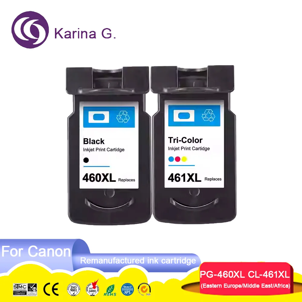 PG460 PG-460 PG 460 XL CL461 CL-461 460XL Remanufactured Inkjet Ink Cartridge for Canon TS5340/TS7440/TS7440a/TS5340A Printer