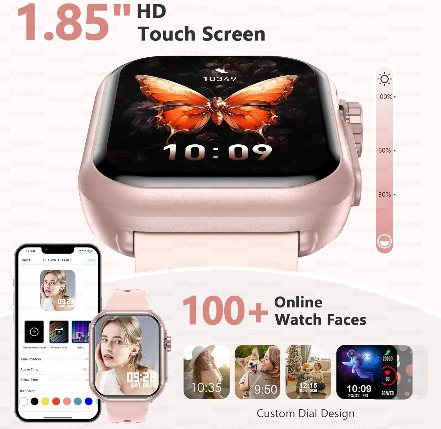 2026 New Global Version Bluetooth Call Smart Watch Women 1000mAh Battery Heart Rate 100+ Sports IP68 Waterproof Smart Watch Men