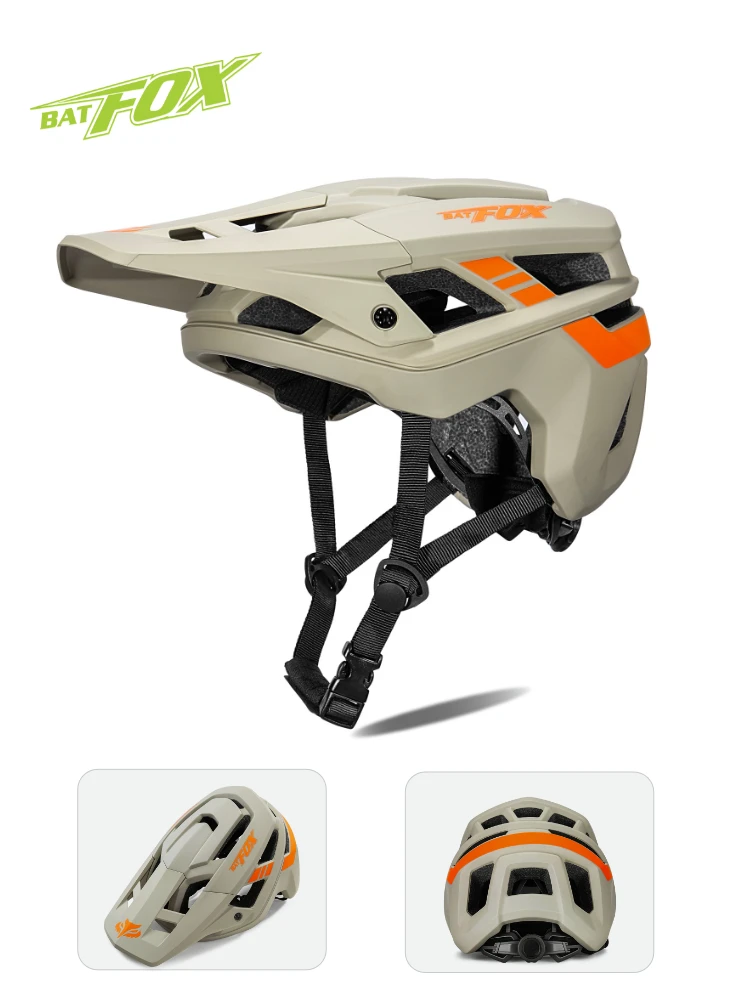 BATFOX 2025 Premium MTB-Fahrradhelm, leicht, bequem, zum Radfahren, herausnehmbare Polsterung, sichere Halteung, Belüftung, Fahrradhelme – Detail 9