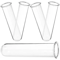5 Pcs Glass Test Tubes Vase Transparent Plant Propagation Station Hydroponic Flower Container Water Tube For Plants Desktop