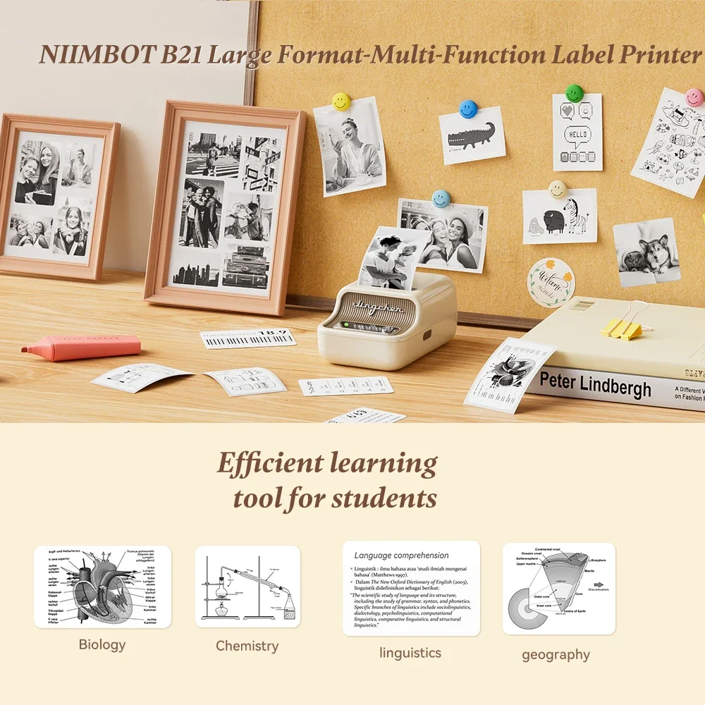 Mini Portable Printer Niimbot B21 Adhesive Label Thermal Printer Wireless Bluetooth For Sticker Labeling Machine Printer