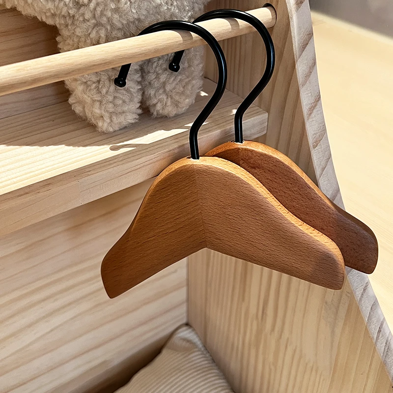 

Small Pets Solid Wood Hangers Cute Little Coat Hanger Clothes Display Rack Portable Durable Pet Products Household Accessories