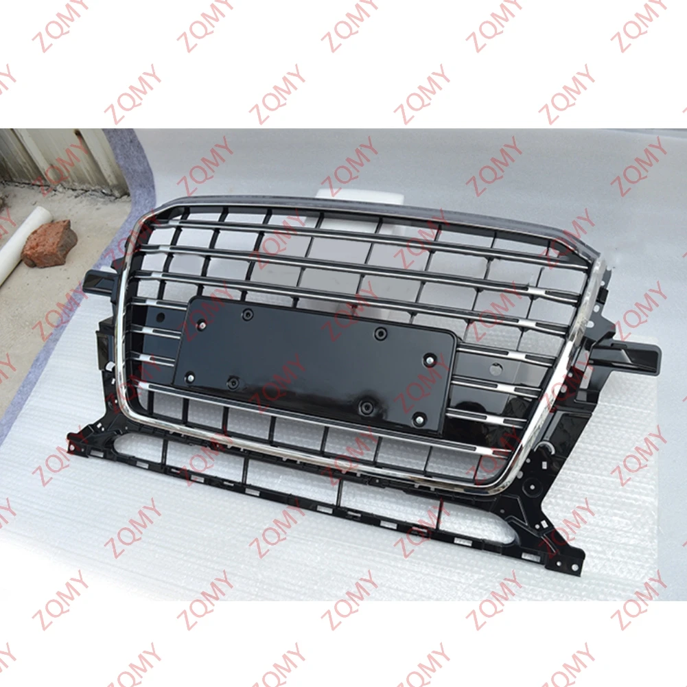 

With/Logo For Audi Q5 Q5L 2013 2014 2015 16 2017 Car Front Bumper Grille Centre Panel Styling Upper Grill (Modify For SQ5 style)