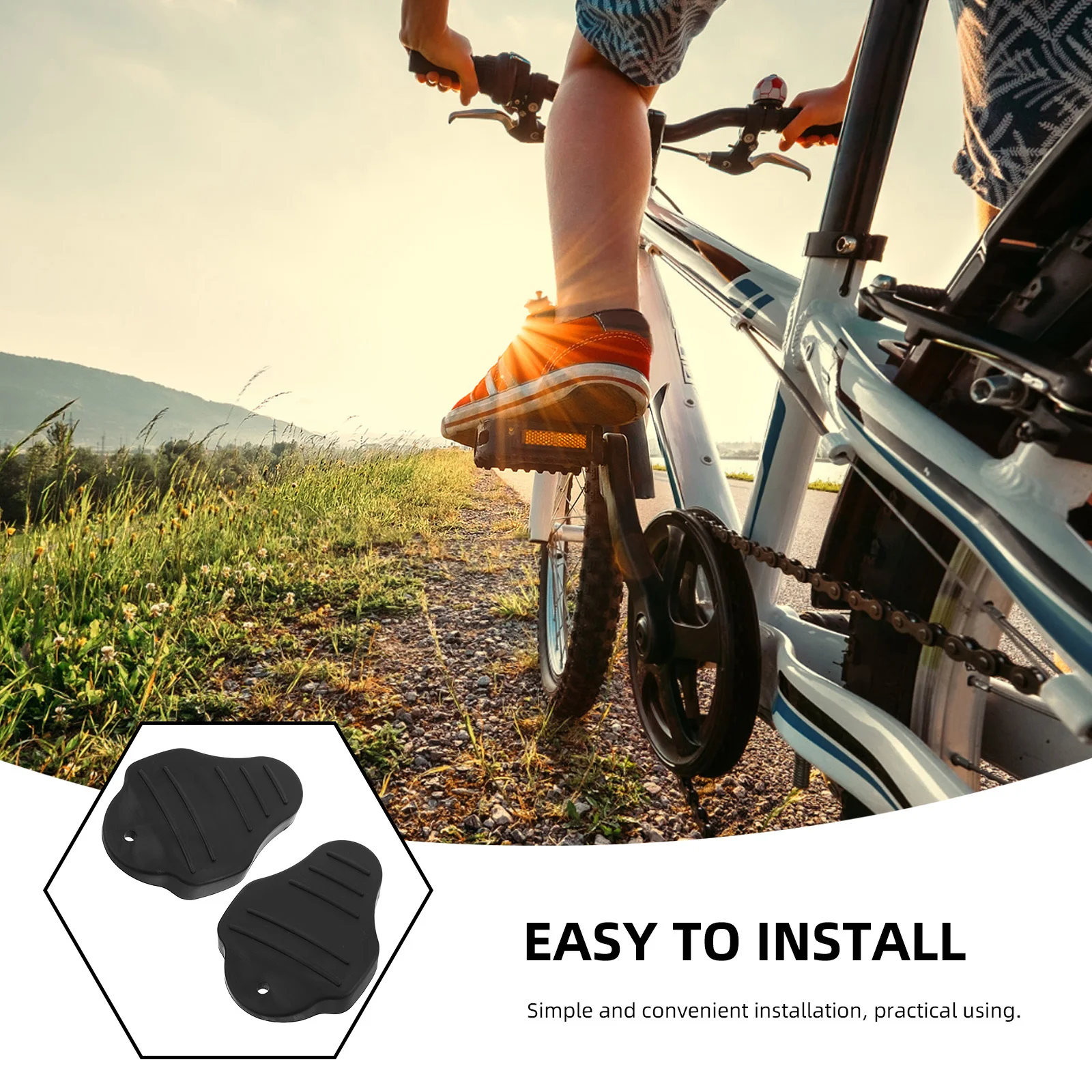 2 قطعة دواسة الدراجة المربط يغطي Selflocking Antislip الدراجات والعتاد حامي الطريق دراجة هوائية جبلية اكسسوارات الدراجات المرابط يغطي #2