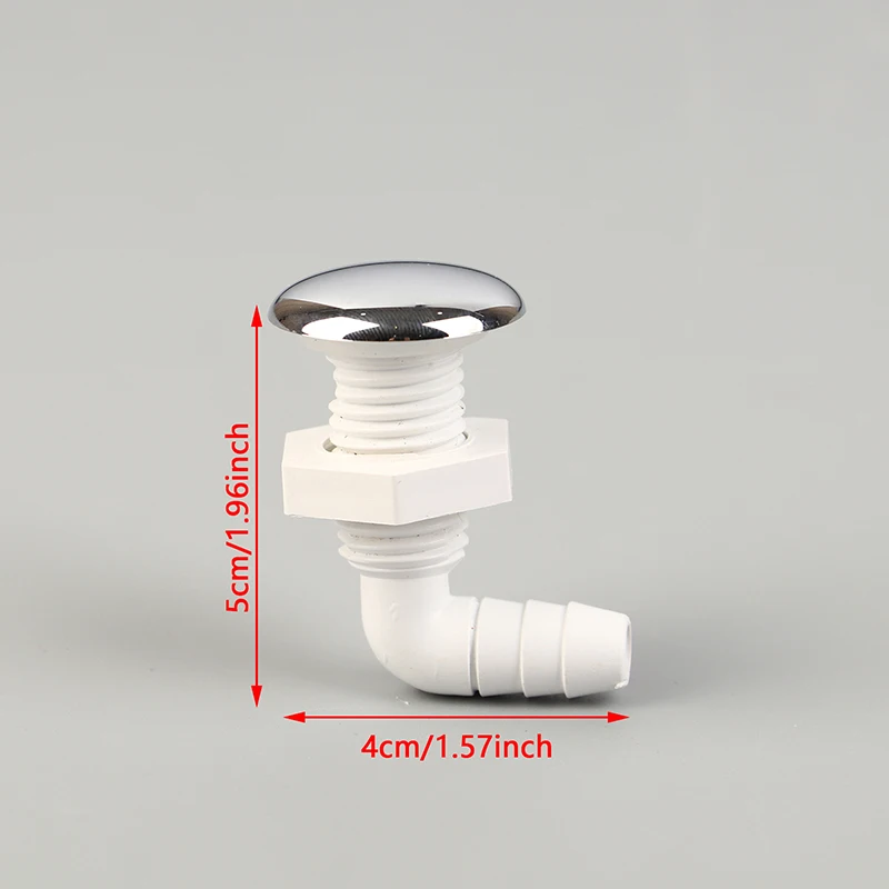 Hot Tub Air Jet Nozzle Chrome-plated Surface Non-metallic with White Base Massage Bathtub Accessories