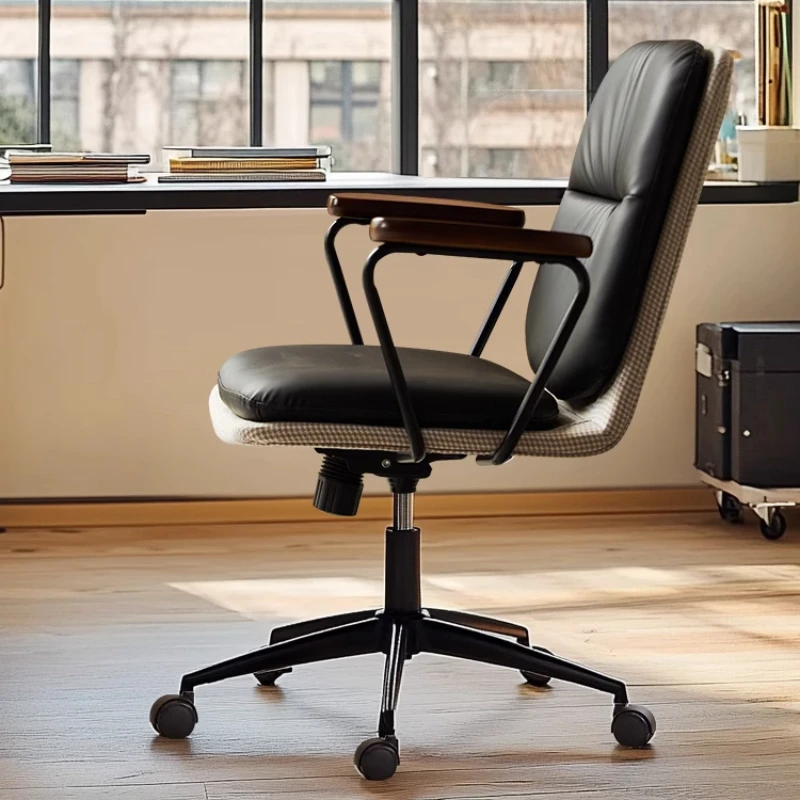 High-grade Study Computer Chair Home Comfort Armrest Living Room Chair Office Supervisor Swivel Chair Bedroom Desk Study Stool