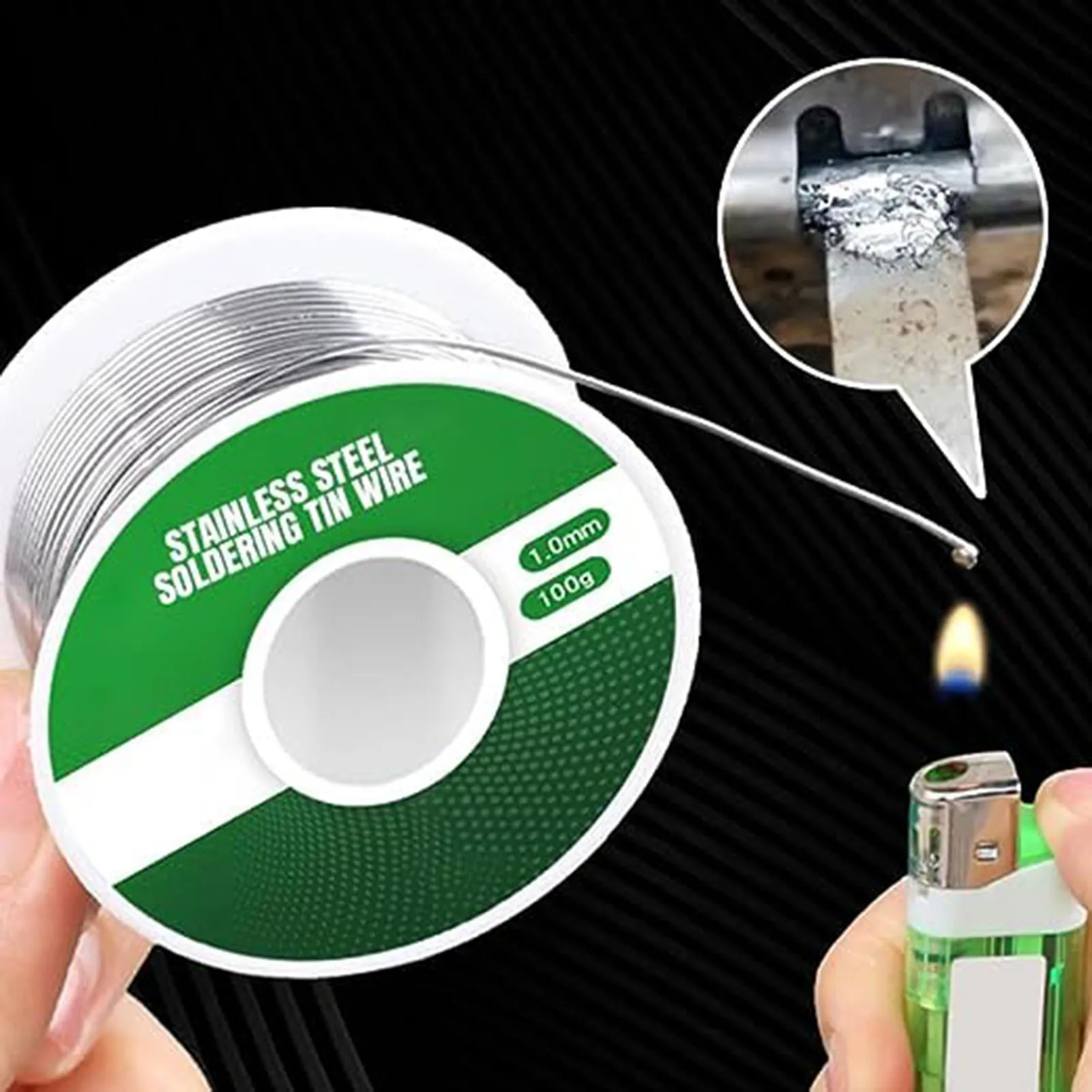 

Stainless Steel Solder Tin Wire High Strength Low Melt Rosin Core Soldering Wire Suitable for Copper Plates