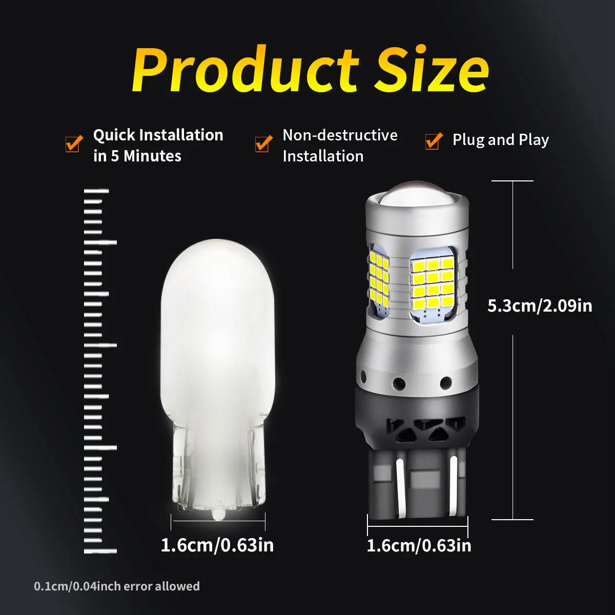 7443 LED-Lampen W21/5 W 9715R T20, hohe Helligkeit, 2016, LED-Chips für Kfz-Blinker, Ausverkauf, Parkplatz, Lesebreite, Lichter – Detail 6