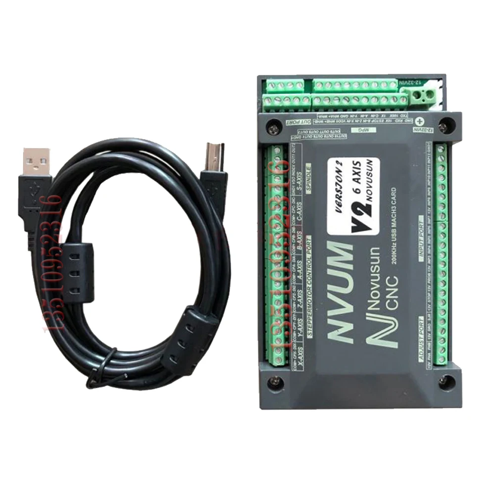 ปรับปรุงใหม่ Mach3-nvum Usb Nvem Ethernet 3-6แกน Cnc Motion ระบบควบคุม + Nvmpg ดิจิตอลจอแสดงผล Handwheel mpg