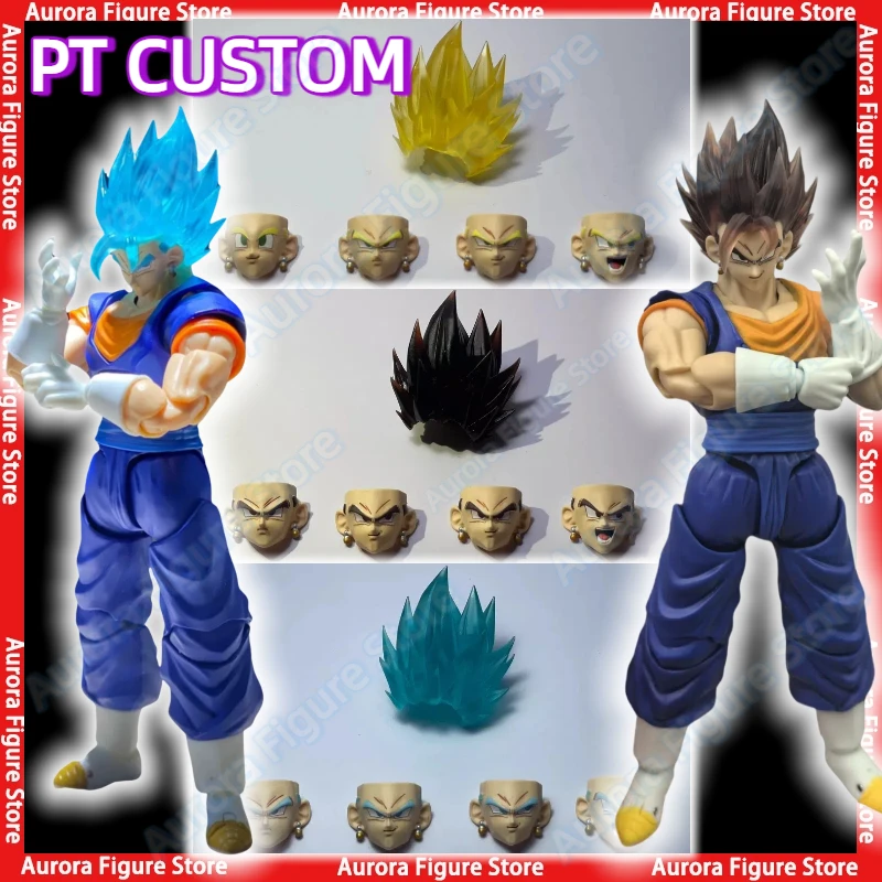 PT CUSTOM Dragon Ball Z SHF Super Saiyan SSJ Vegetto Głowy Akcesoria Headsculpt Anime Figurki Akcji Zabawki Prezenty Modele
