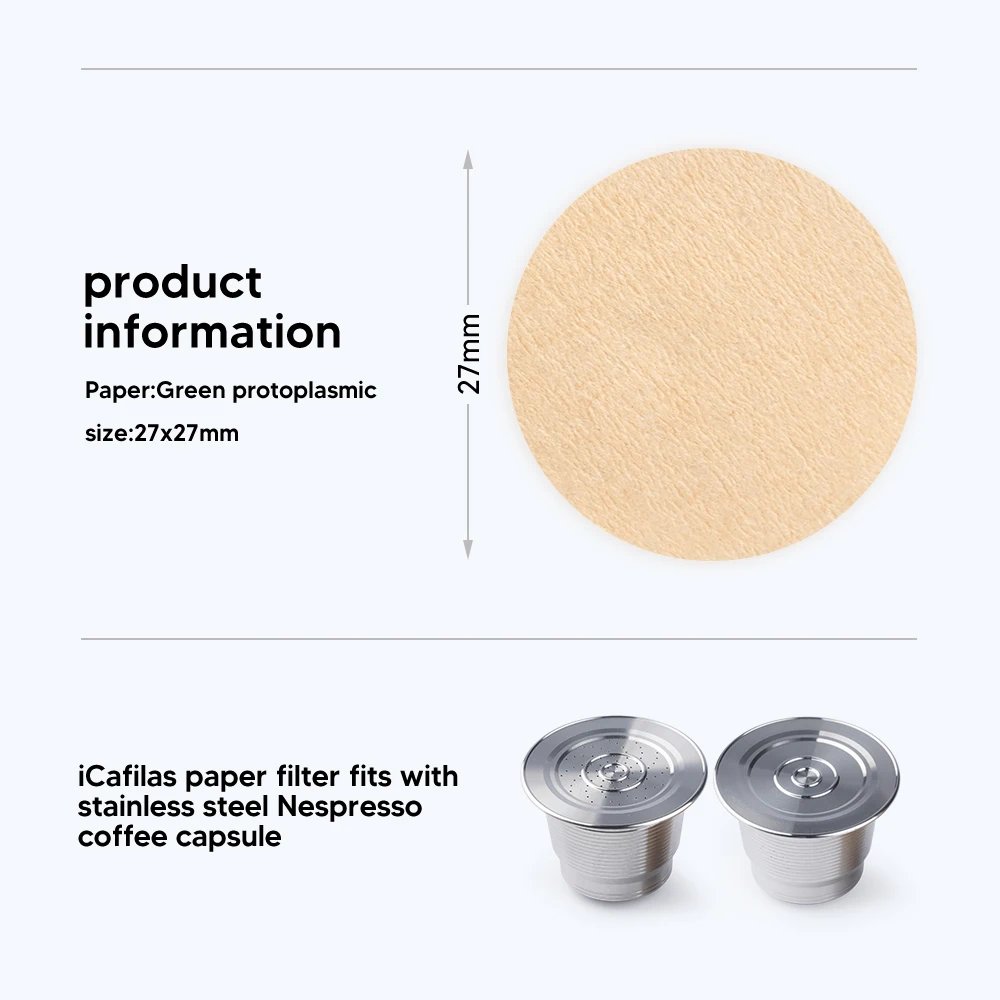 Disposable Paper Filters for Bosch Tassimo & Nespresso & la vazza Mio Coffee Reusable Capsule Pod