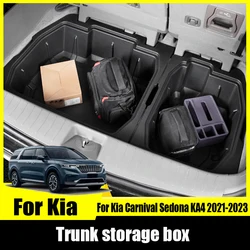 For Kia Carnival Sedona KA4 2021 2022 2023 Car trunk storage box Tail box storage box Seven seater model Interior modification