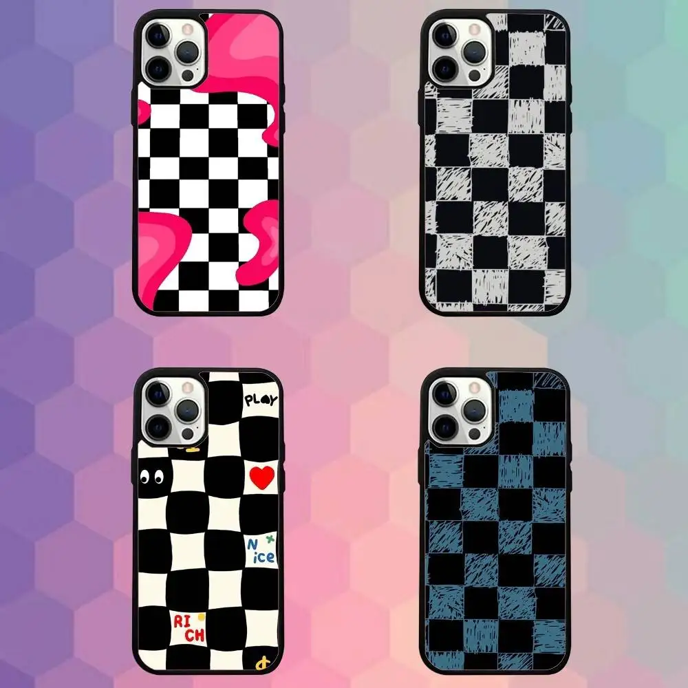 

Checkerboard Art Phone Case For iPhone 16e,16,15,14,13,12,11,Plus,Pro,Max,Mini Magsafe Magnetic Wireless Charging