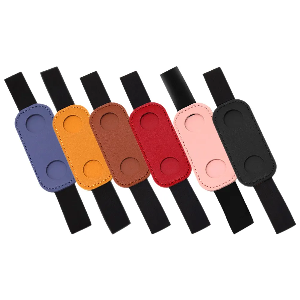 6Pcs PU Notebook Pen Holder Sleeve with Elastic Band – Compact Single Pen Storage Pouch for Journals & Planners