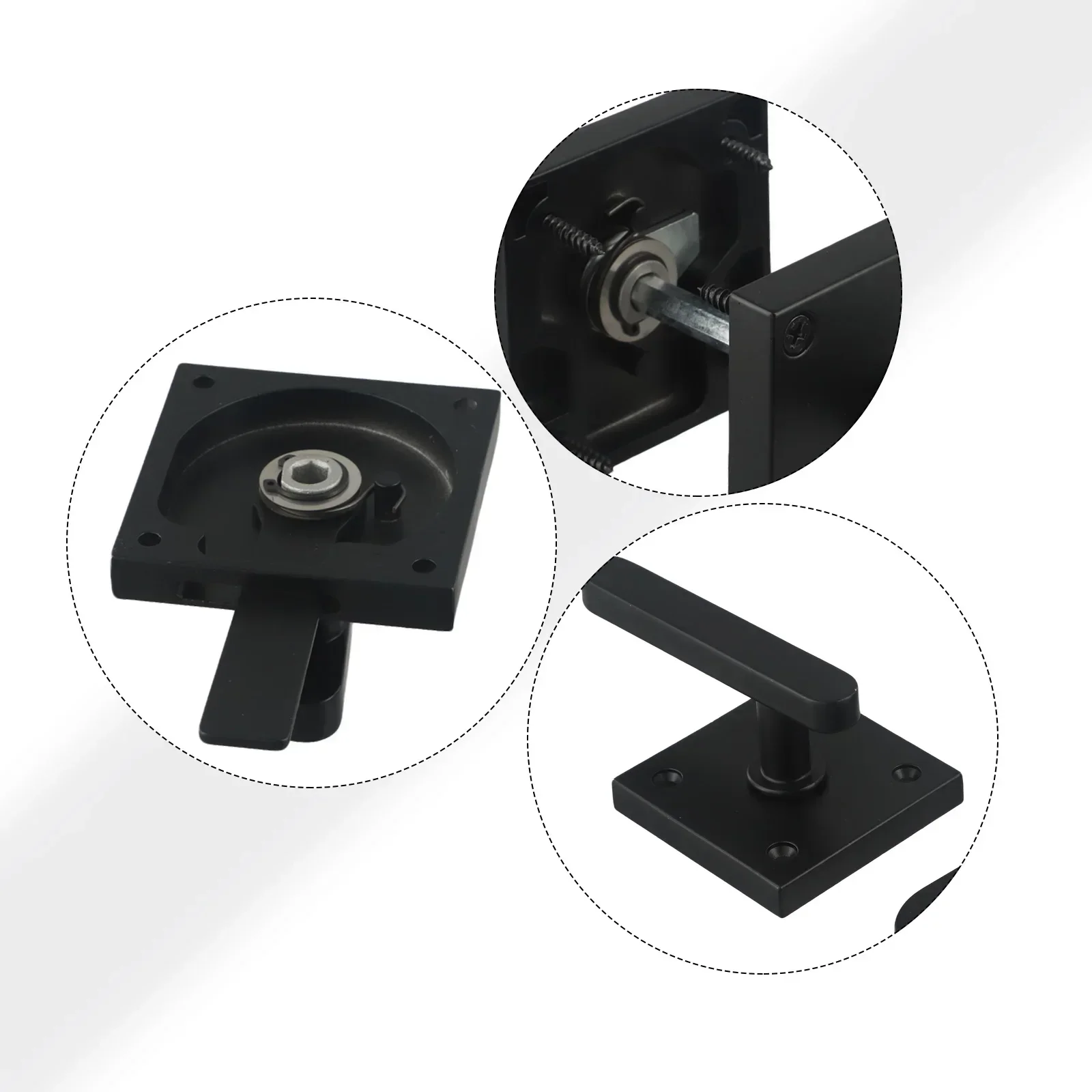 

For Garden Safety Barn Door Latch Black Aluminum Latch Flip Door Latch High-quality Aluminum Pet Safety For Barn Doors