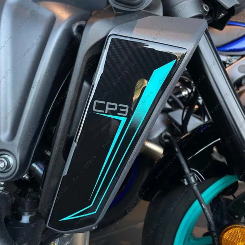 For Mt 09 mt09 MT-09 2025 Motorcycle Anti slip Tank Pad Side Radiato Protector Sticker 3D Resin Stickers kit