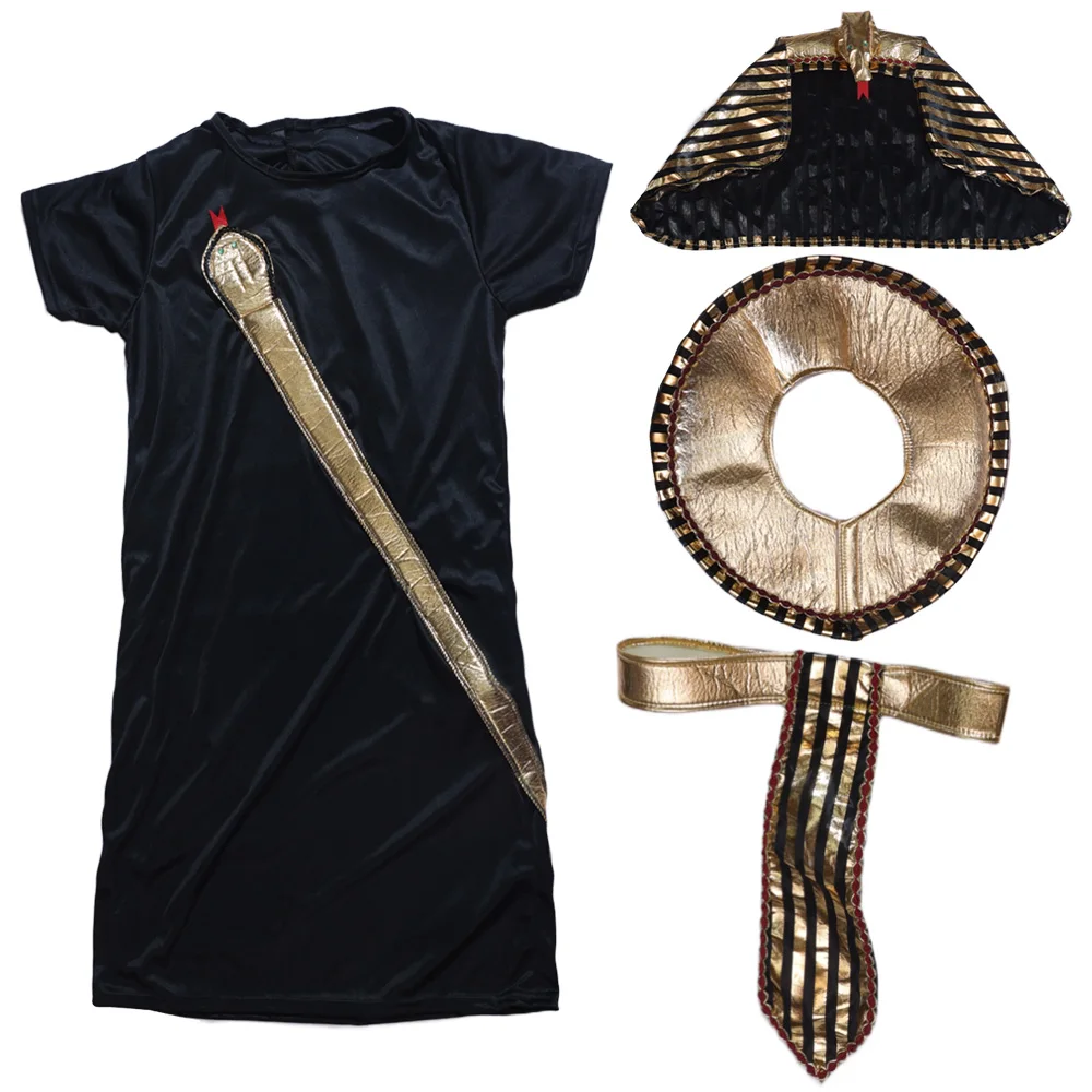 Children's Egyptian Pharaoh Costume Cleopatra Prince Princess Anime Cosplay Party School Event Costume Props view 3