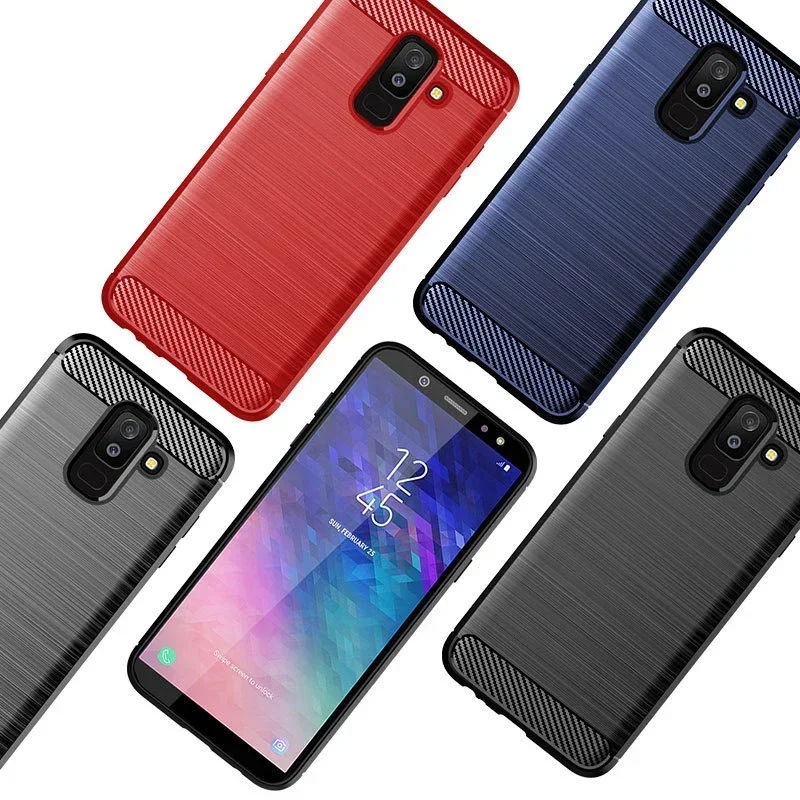 Carbon Cover for Samsung Galaxy A6 Plus 2018, Galaxy Jean,Silicone TPU Case, A605F, A605G , for Galaxy A6+ 2018 , Capa Cases