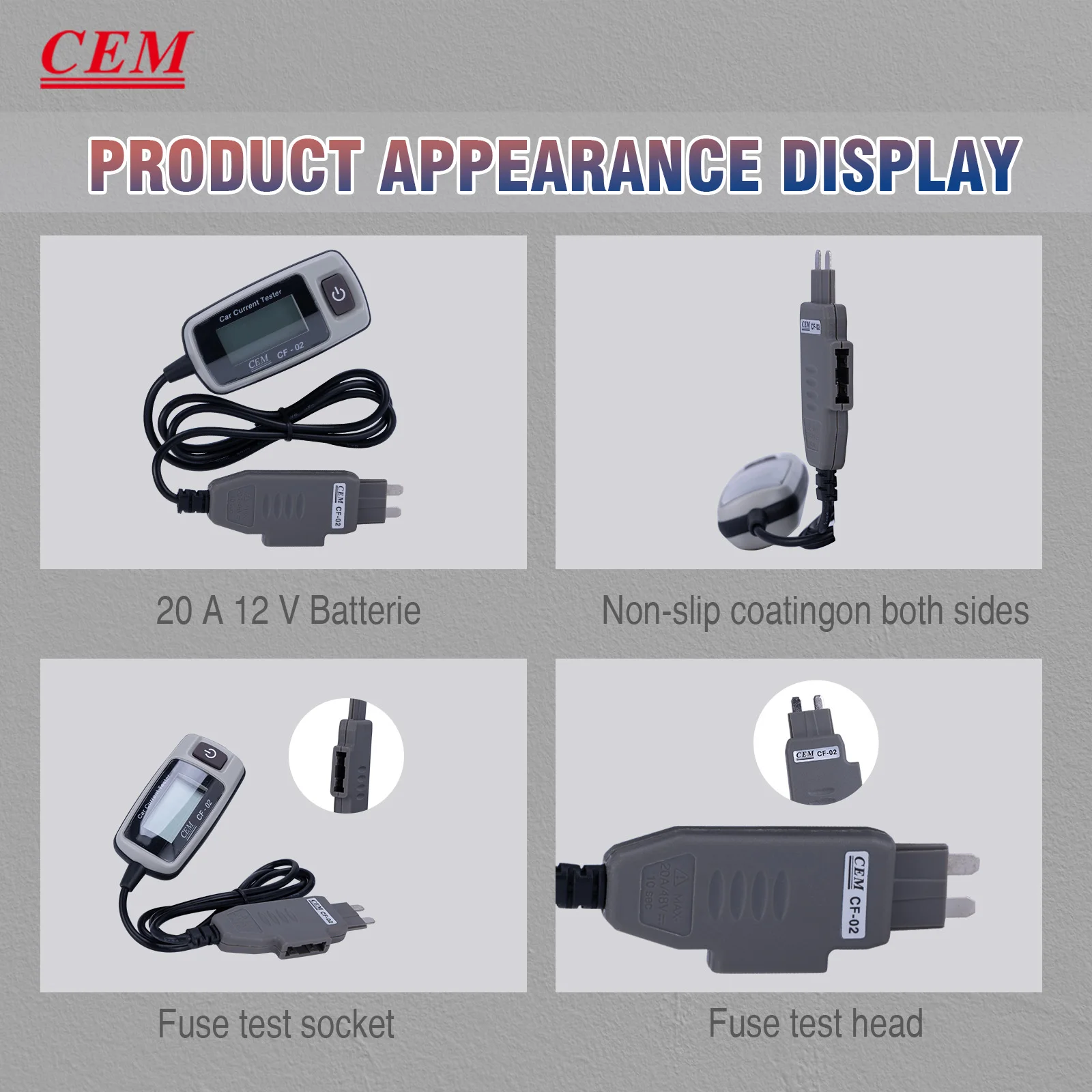 CF-02 Automotive Current Tester Car Fuse Tester