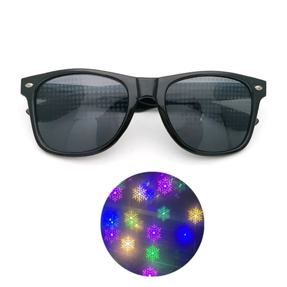 Unique Diffraction Glasses Light Refraction Heart Star Snowflake 3D Prism Effect Glasses Mirror Light Funny
