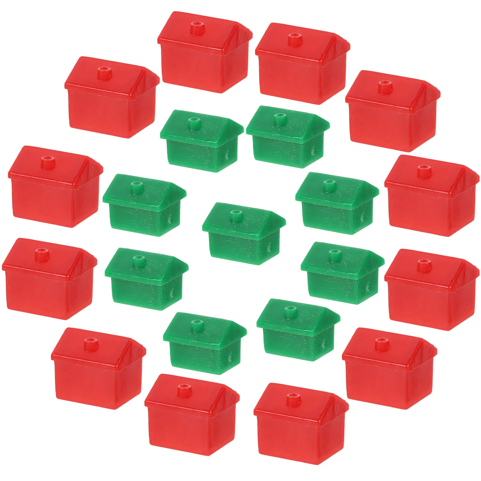 2 Sets Tokens House Pieces Chess Chess Replacement Accessories Tokens Props for Man Board Game Hotel House Hotel