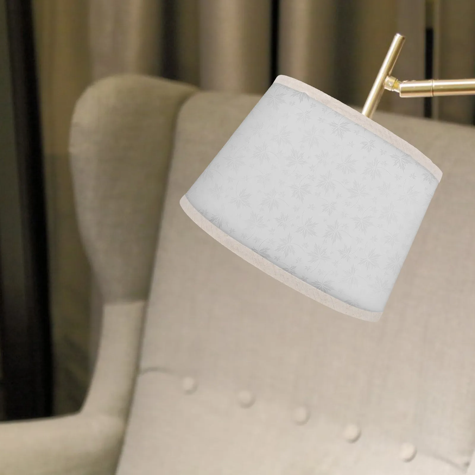 

2 Rolls Lamp Cover Making Material Maple Leaf Pattern PVC Light Shade Craft Fabric for DIY Lampshade Home Decor Projects