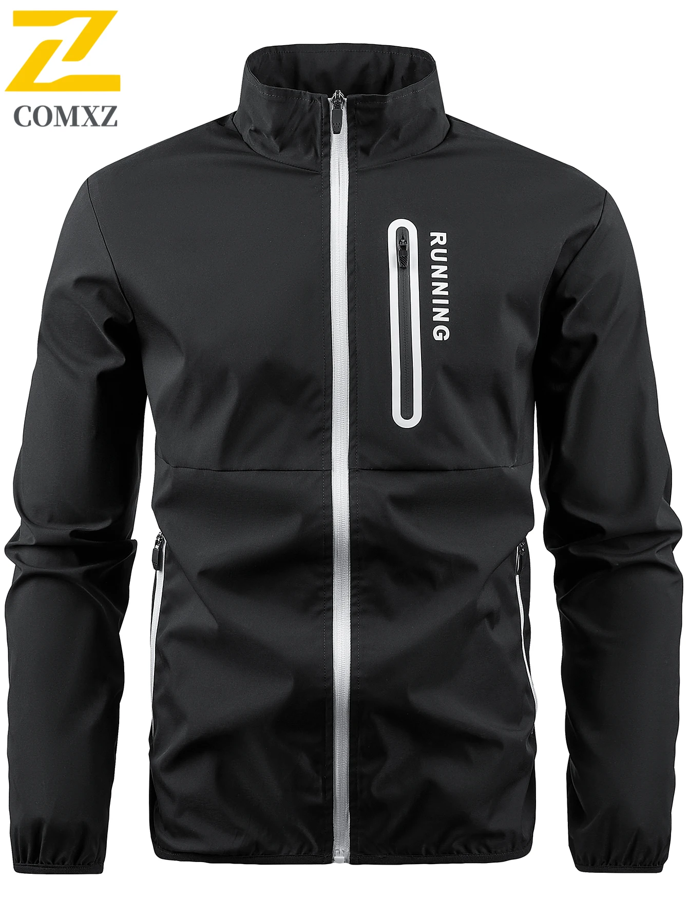 Outdoor Running Sports Jacket Mens Autumn New Casual Vertical Collar Loose Windproof Coat Hiking Fishing Zipper Baseball Jackets