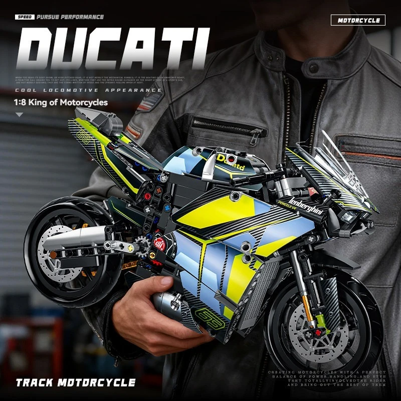 

Technical 723pcs Classic City Racing Motorcycle Building Blocks DIY Creative Assembly Toy Birthday Holiday Gift For Adult Boy
