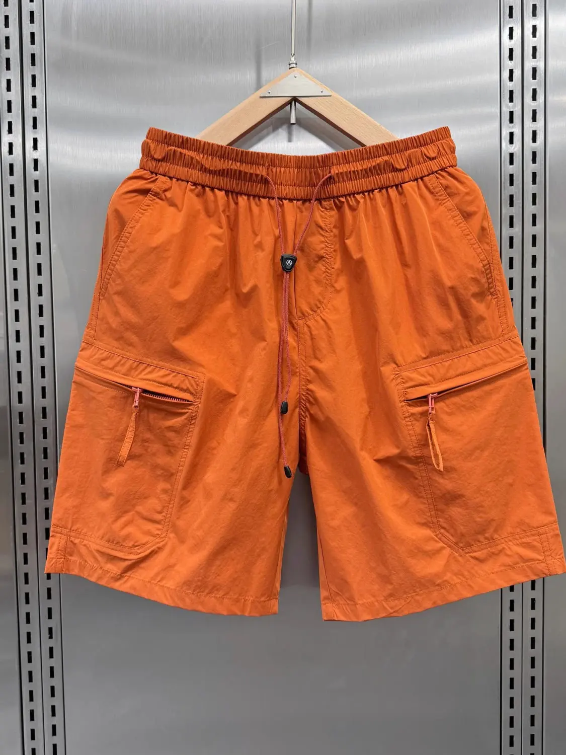 

Large Size 300 Pou Workwear orts Men's Loose Beach Qui Dry Zipper ket Summer Casual Pants Straight Leg Five-Quarter