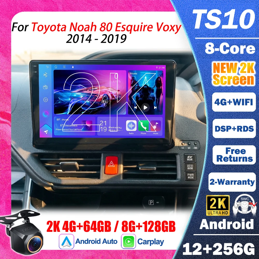 Android 16 Car Radio For Toyota Noah 80 Esquire Voxy 2014 2015 2016 2017 2018 2019 Multimedia Video Player Stereo Head Unit Wifi