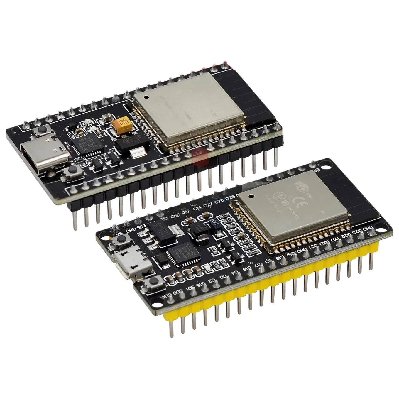 ESP32 development board, wireless WiFi + Bluetooth, dual-core CPU, IoT, 38PIN pin header, yellow