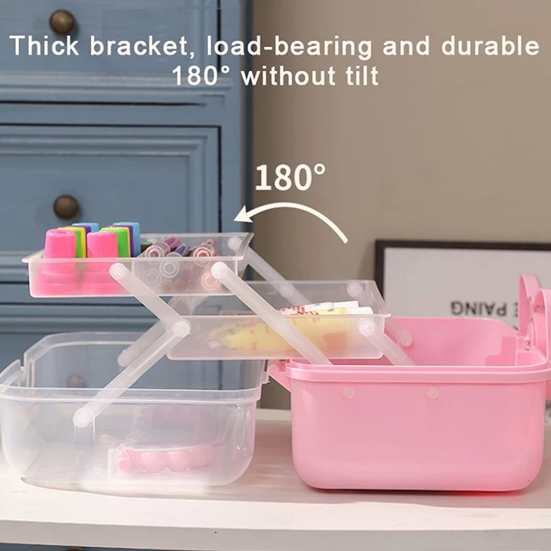 Multi-layer Hairpin Organizer Cute Girl Jewelry Case Head Rope Headband Display Rack Jewelry Necklace Stationery Storage Box