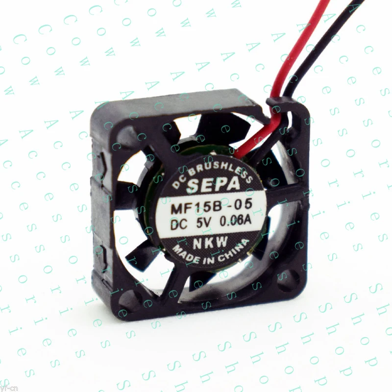 

PP+ 1pc Small Mini Micro Server Cooling Fan MF15B-05 15x15x5mm 1505 DC 5V 0.06A