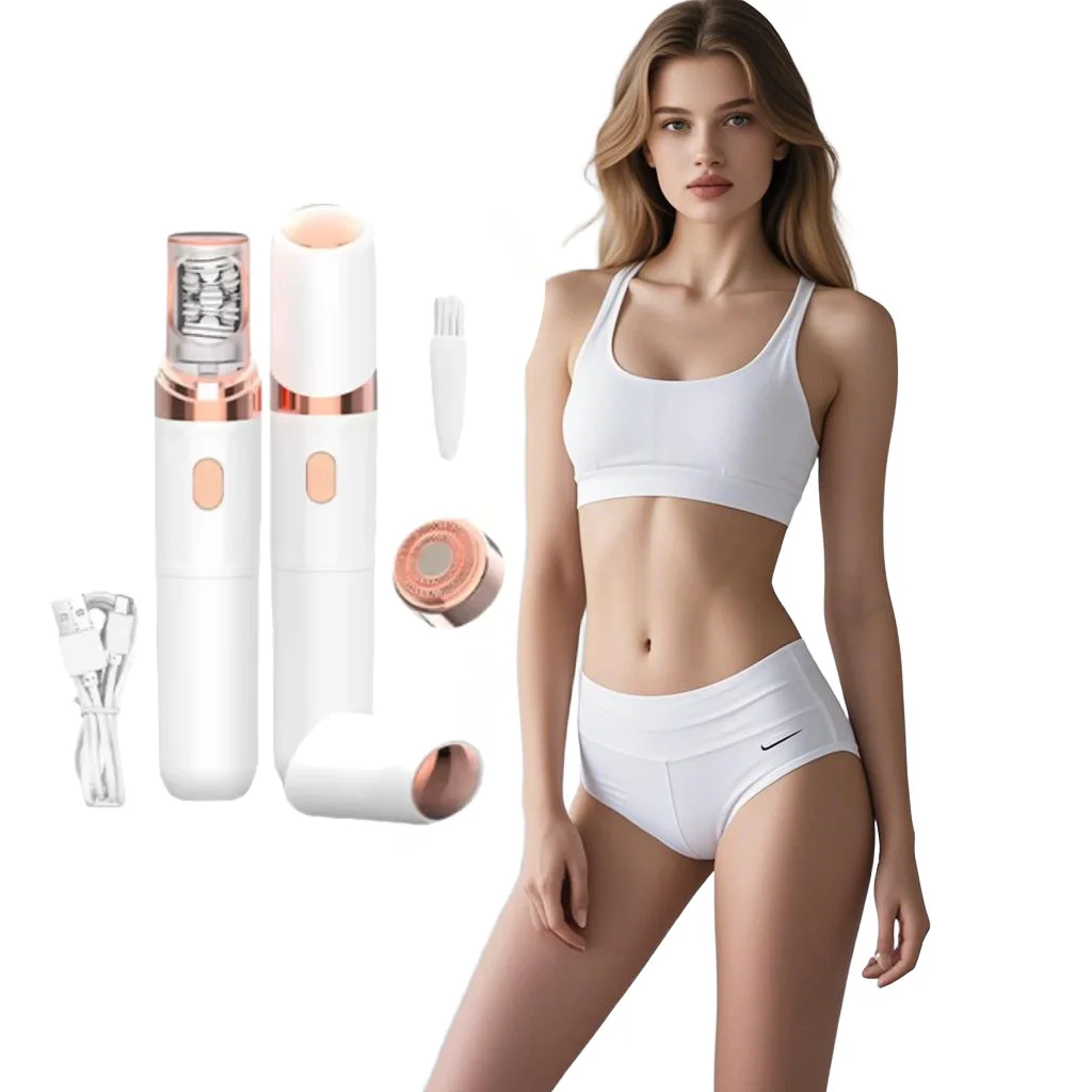 

USB Charging Cordless Facial Hair Remover Portable Epilator Appliances Waterproof Women Body Mini Shaver for Women