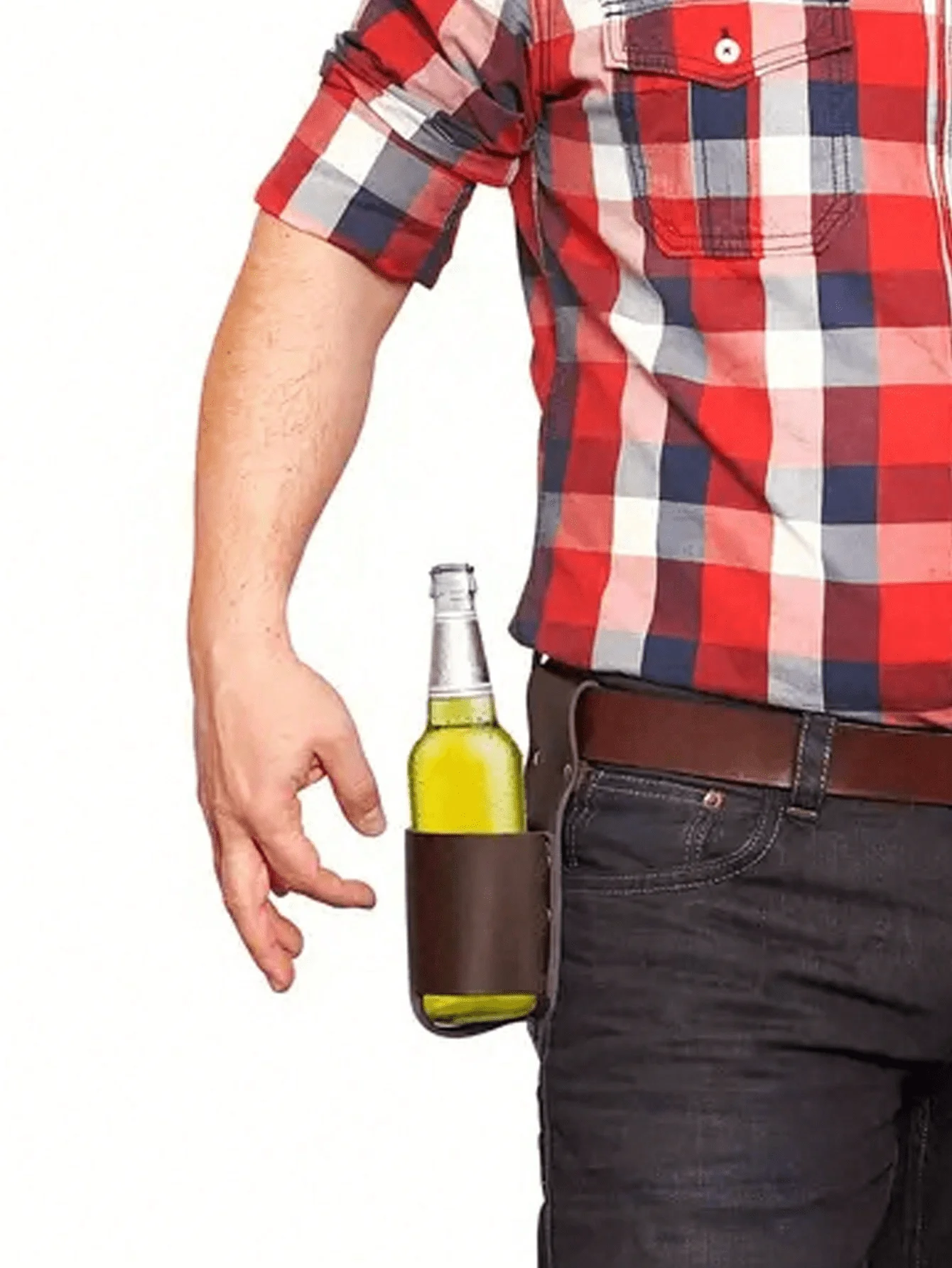1pc Classic PU Leather Bottle  - Travel Accessories Leather review and price