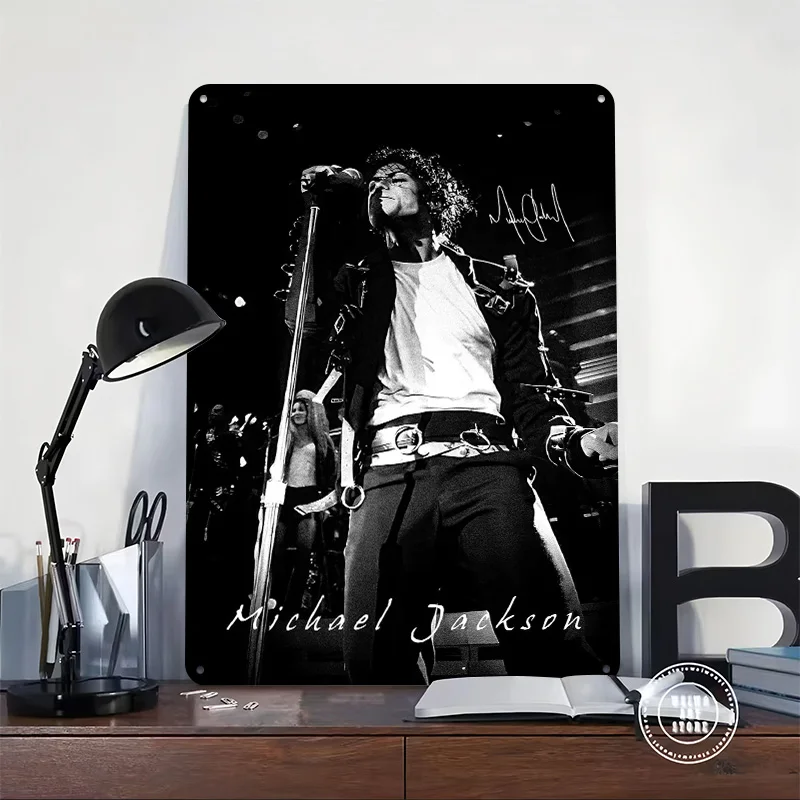Michael Jackson Performing Live Metal Poster Perfect Gift for Fans Lovers Personalized Wall Art Metal Sign for Room Ornaments