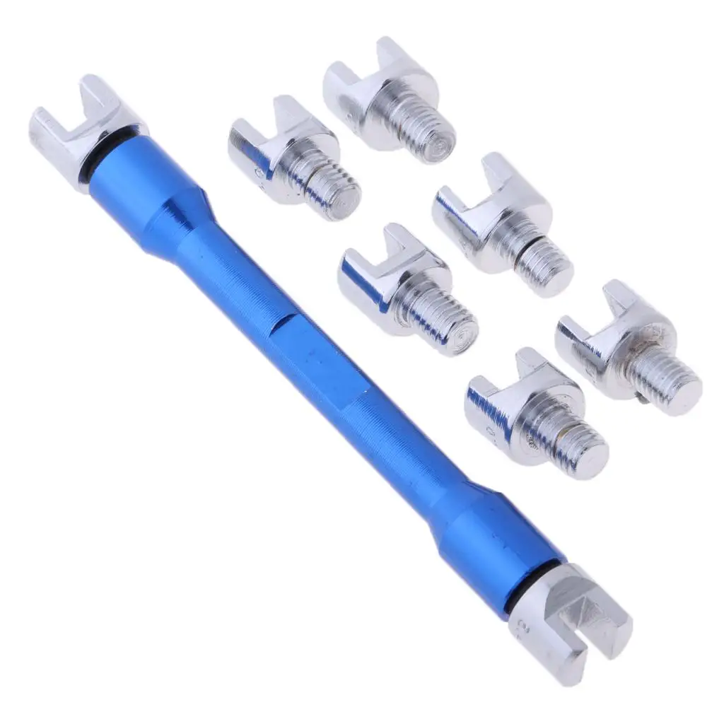 8 Sizes Motorcycle Wheel Spoke Wrench for Adjusting Spoke Tension Correcting Buckled Wheels Tire Wrench Handle Repair Tool