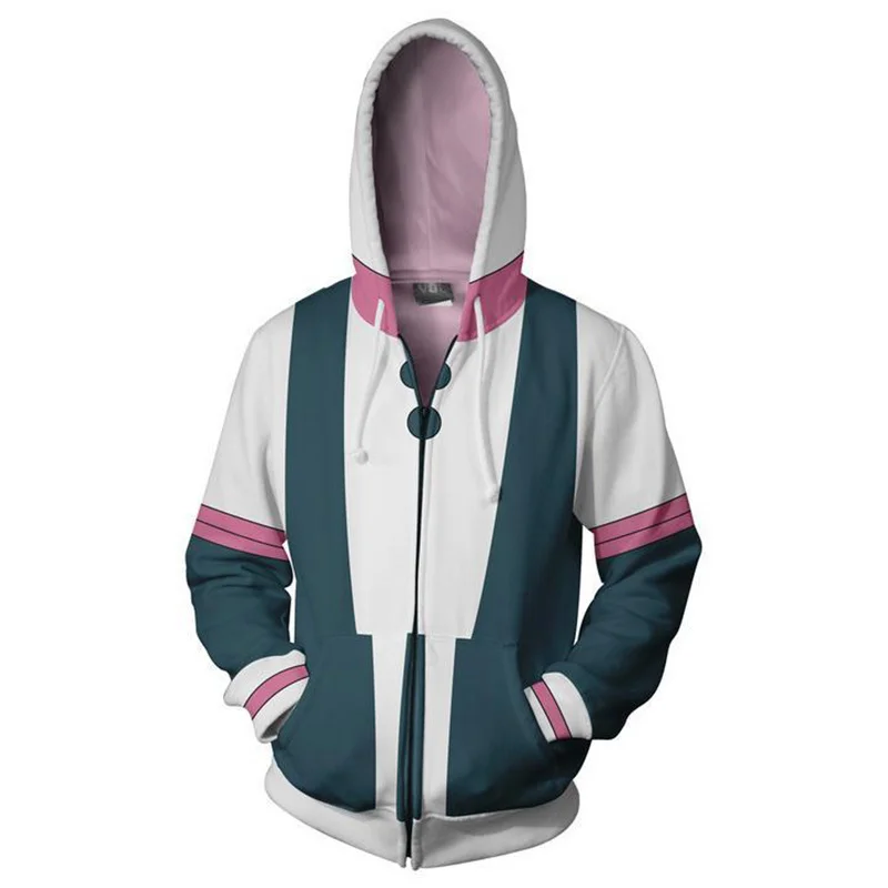 Anime Boku No Hero Academia My Hero Academia Cosplay Costume Hoodies Sweatshirts Tsuyu URARAKA All Might Jacket Casual Coat