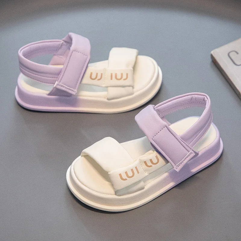 Children Summer Sandals Boys Girls Causal School Sports Sandals Simple Fashion Kids Beach Sandals Thick Bottom Anti-Slippery