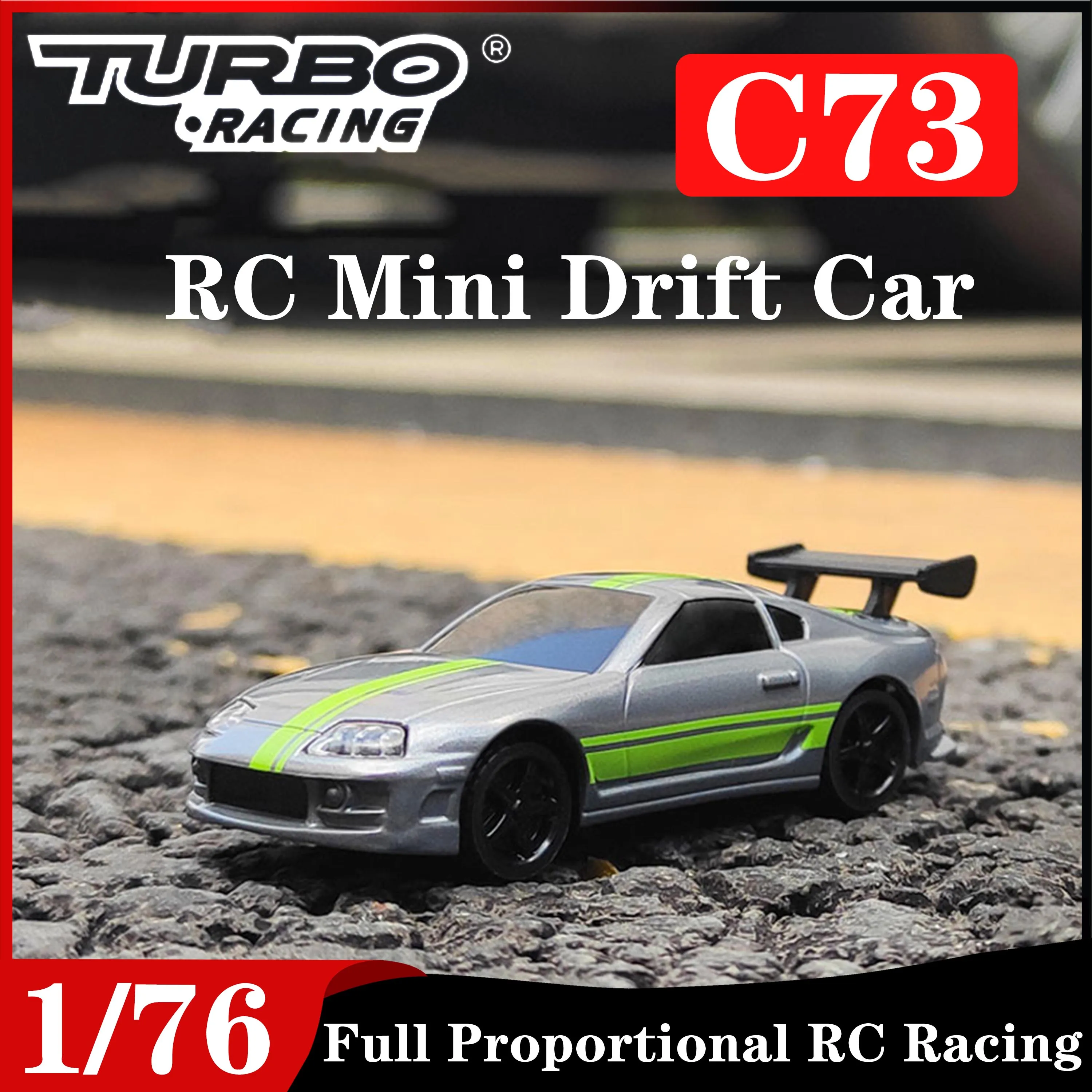 

New Turbo Racing 1/76 C73 Remote Control Drift Car Mini Portable Racing Full Proportional Portable Toys Model for Boys Adults